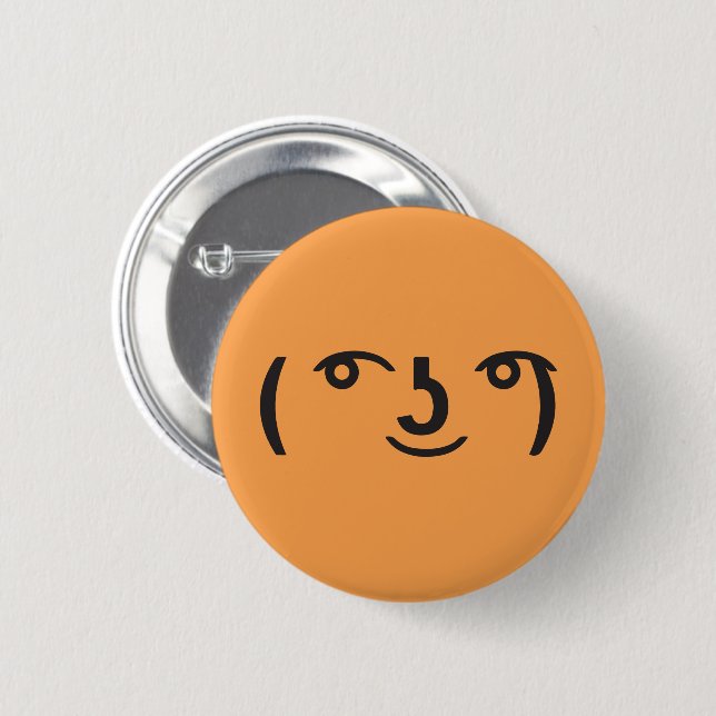 Chapa Redonda De 5 Cm Memes de Lenny face ( ͡° ͜ʖ ͡°)  Emoji de texto (Anverso y reverso)