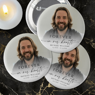 Chapa Redonda De 5 Cm Memorial de Foto Personalizado