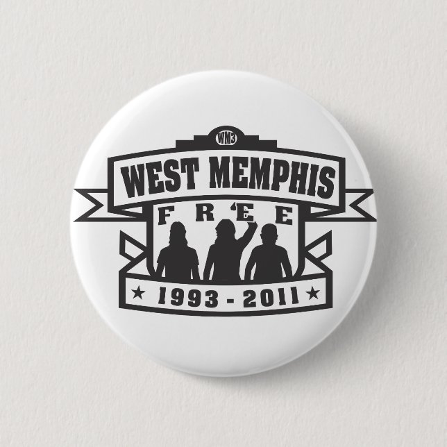 Chapa Redonda De 5 Cm Memphis del oeste tres (Anverso)