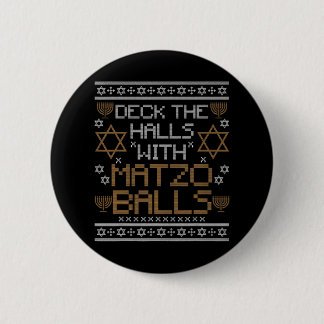 Chapa Redonda De 5 Cm Menorah Deck de Hanukkah Los salones Matzo Balls