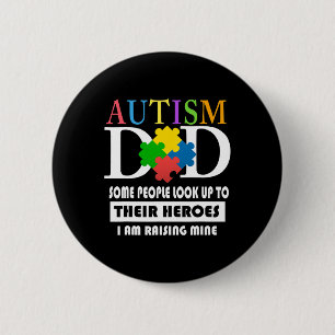 Chapa Redonda De 5 Cm Mens Autism Dad
