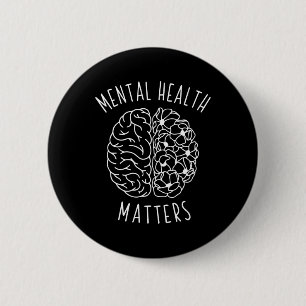 Chapa Redonda De 5 Cm Mental Health Matter Human Brain Graphic Mind Awar