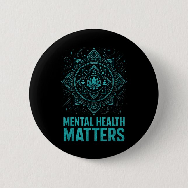 Chapa Redonda De 5 Cm Mental Health S End Stigma Awareness  (Anverso)