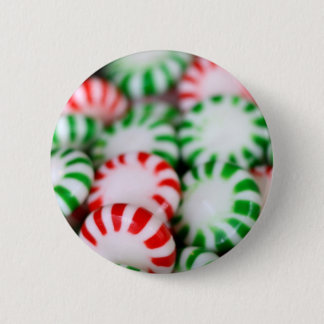 Chapa Redonda De 5 Cm Mentas rojas y verdes del navidad