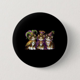 Chapa Redonda De 5 Cm Meowdi Gras Mardi Gras Cat Lover New Orleans Louis