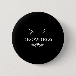 Chapa Redonda De 5 Cm Meowmala Crazy Cat Lady