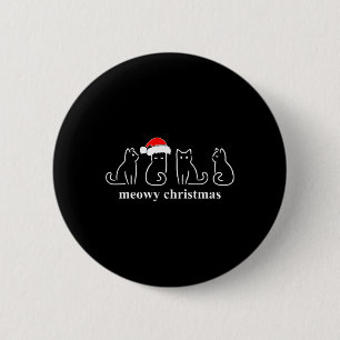 Chapa Redonda De 5 Cm Meowy Catmas Navidades gatos cortan gatos gatitos