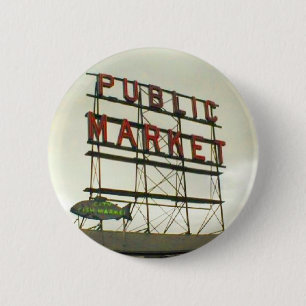 Chapa Redonda De 5 Cm Mercado público en Seattle, WA