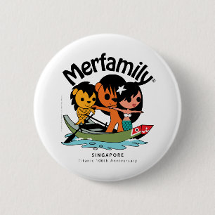 Chapa Redonda De 5 Cm MERFAMILY® Singapore "Titanic Keepsake"