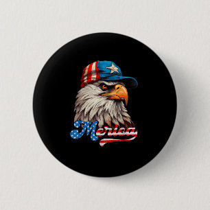 Chapa Redonda De 5 Cm Merica - Águila De Libertad Patriótica De Eeuu - 4