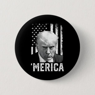 Chapa Redonda De 5 Cm Merica Trump Feliz 4 De Julio Bandera Norteamerica