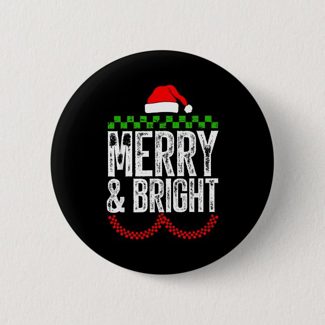 Chapa Redonda De 5 Cm Merry &amp; Bright Moody &amp; Uptight Matching Co (Anverso)