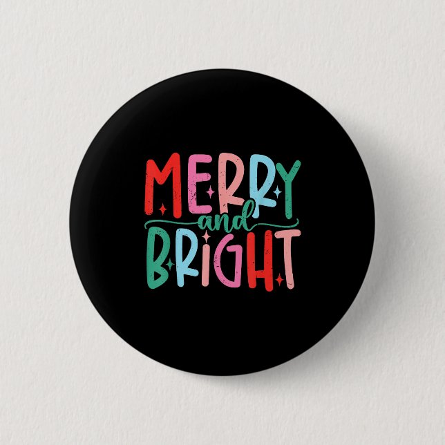 Chapa Redonda De 5 Cm Merry &amp; Bright Moody &amp; Uptight Matching Co (Anverso)