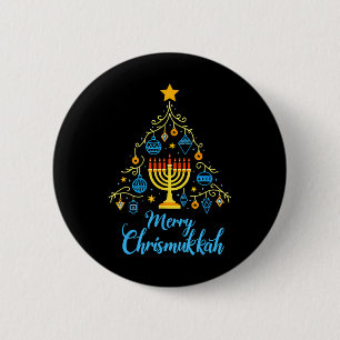 Chapa Redonda De 5 Cm Merry Chrismukkah Menorah Christmas Tree Chanukah