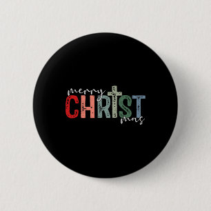 Chapa Redonda De 5 Cm Merry Christ Mas Christian God Mating Navidades