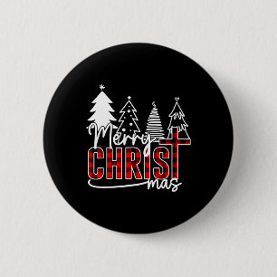 Chapa Redonda De 5 Cm Merry Christ Mas Christian Jesus Navidades Pjs Xma