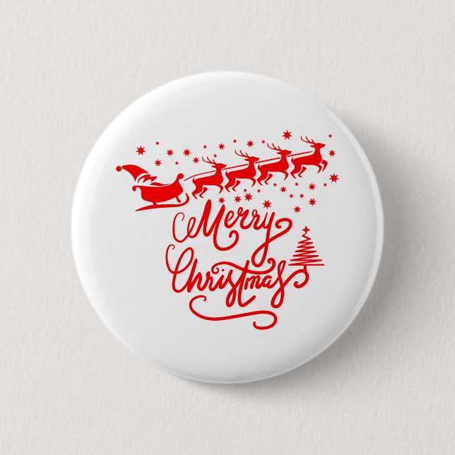 CHAPA REDONDA DE 5 CM MERRY CHRISTMAS (Anverso)