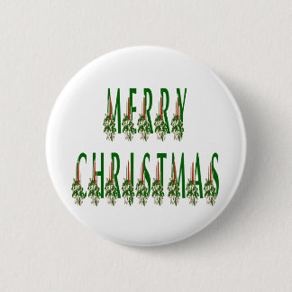 Chapa Redonda De 5 Cm Merry Christmas Candle Font