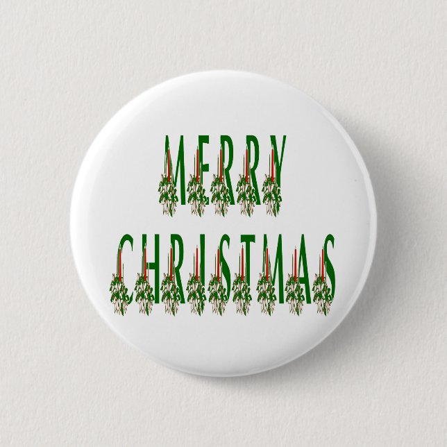 Chapa Redonda De 5 Cm Merry Christmas Candle Font (Anverso)