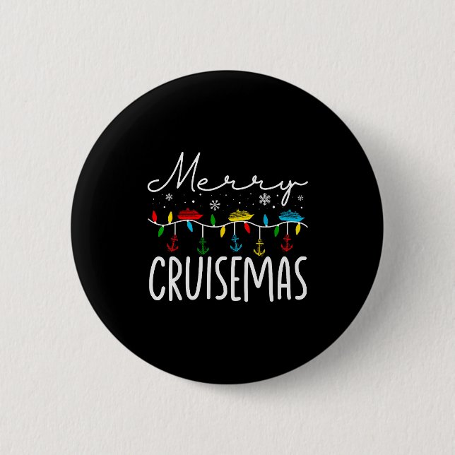 Chapa Redonda De 5 Cm Merry Cruisemas Christmas Family Cruisin Funny Cru (Anverso)