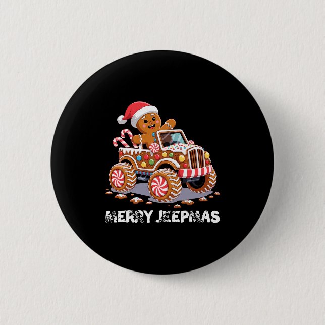 Chapa Redonda De 5 Cm Merry Jeepmas Ugly Light Reindeer Christmas Long S (Anverso)