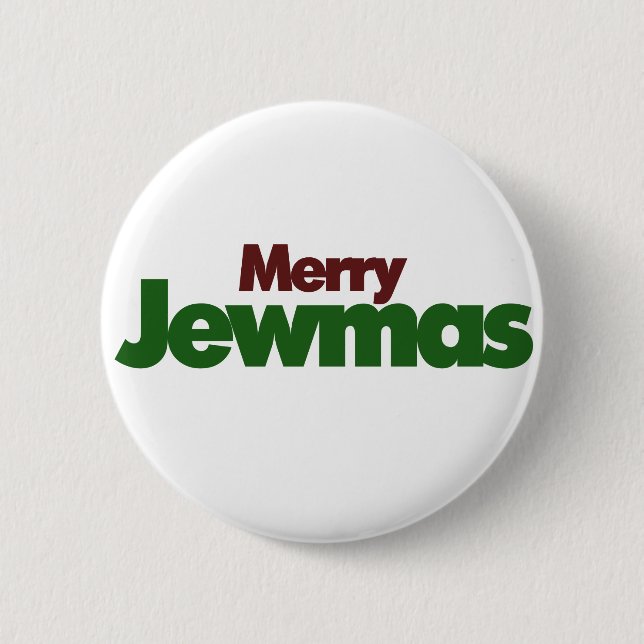 Chapa Redonda De 5 Cm Merry Jewmas (Anverso)