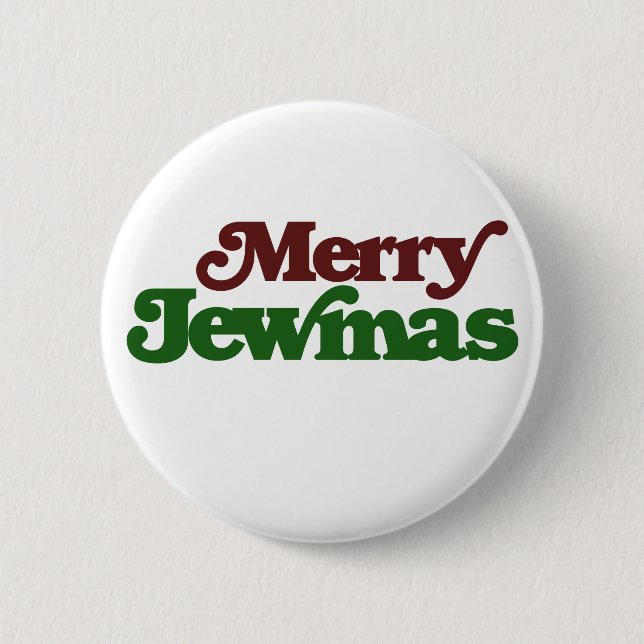 Chapa Redonda De 5 Cm Merry Jewmas (Anverso)