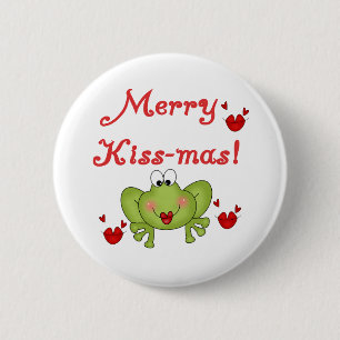 Chapa Redonda De 5 Cm Merry Kissmas