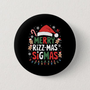 Chapa Redonda De 5 Cm Merry Rizz Mas Sigmas Gracioso Gen Alpha X-mas San