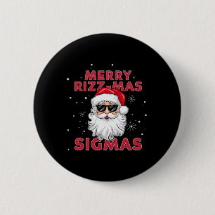 Chapa Redonda De 5 Cm Merry Rizz Mas Sigmas Santa Navidades