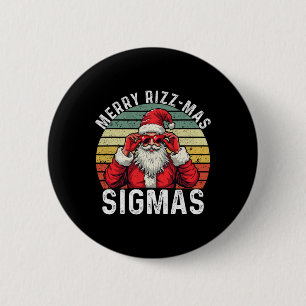 Chapa Redonda De 5 Cm Merry Rizzmas Sigmas Navidades divertidos