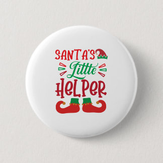 Chapa Redonda De 5 Cm Merry Xmas Santa Little Helper