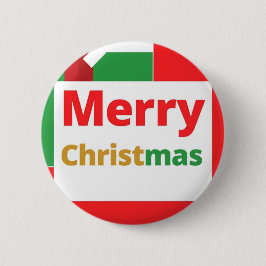 Chapa Redonda De 5 Cm Mery christmas celebration design on