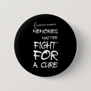 Chapa Redonda De 5 Cm Mes de Apoyo a la Conciencia de Heimerheimer con C