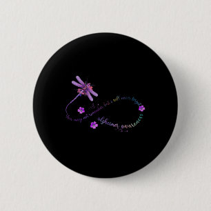 Chapa Redonda De 5 Cm Mes de Conciencia 2022 Dragonfly Recuerda Mujeres 