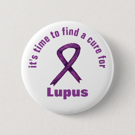 Chapa Redonda De 5 Cm Mes de Conciencia Lupus / Personalizado Cinta Púrp