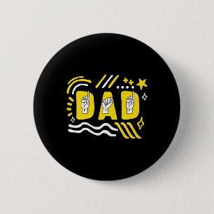 Chapa Redonda De 5 Cm Mes de conciencia papá asl regalo del día del padr