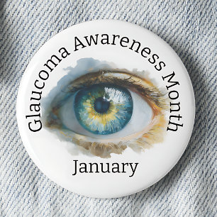 Chapa Redonda De 5 Cm Mes de Conciencia sobre el Glaucoma