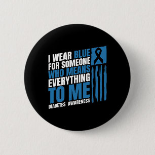 Chapa Redonda De 5 Cm Mes de concientización sobre la diabetes desordena