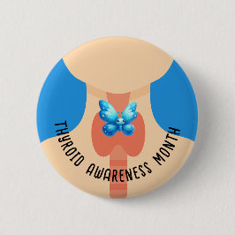 Chapa Redonda De 5 Cm Mes de concientización tiroidea