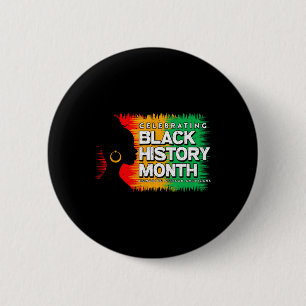 Chapa Redonda De 5 Cm Mes de historia negra junio afroamericano