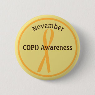 Chapa Redonda De 5 Cm Mes de la conciencia de noviembre COPD