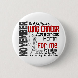 Chapa Redonda De 5 Cm Mes de la conciencia del cáncer de pulmón cada m
