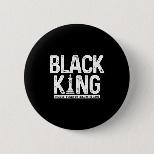 Chapa Redonda De 5 Cm Mes de la historia del rey negro de ajedrez de hom