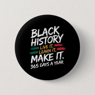 Chapa Redonda De 5 Cm Mes de la Historia Negra 2025 Vívelo Apréndelo Haz