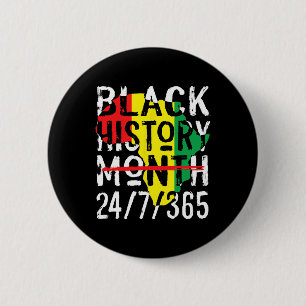 Chapa Redonda De 5 Cm Mes de la Historia Negra 247365 Mapa de África Mel