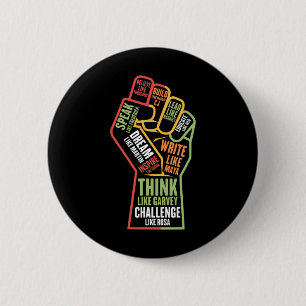 Chapa Redonda De 5 Cm Mes de la Historia Negra Afro Americano Africano M
