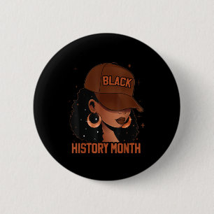 Chapa Redonda De 5 Cm Mes de la historia negra Afro Melanin Mujeres negr