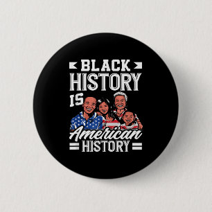 Chapa Redonda De 5 Cm Mes de la Historia Negra Bandera de América Americ
