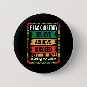 Chapa Redonda De 5 Cm Mes de la Historia Negra Cree Logra Triunfa Melani